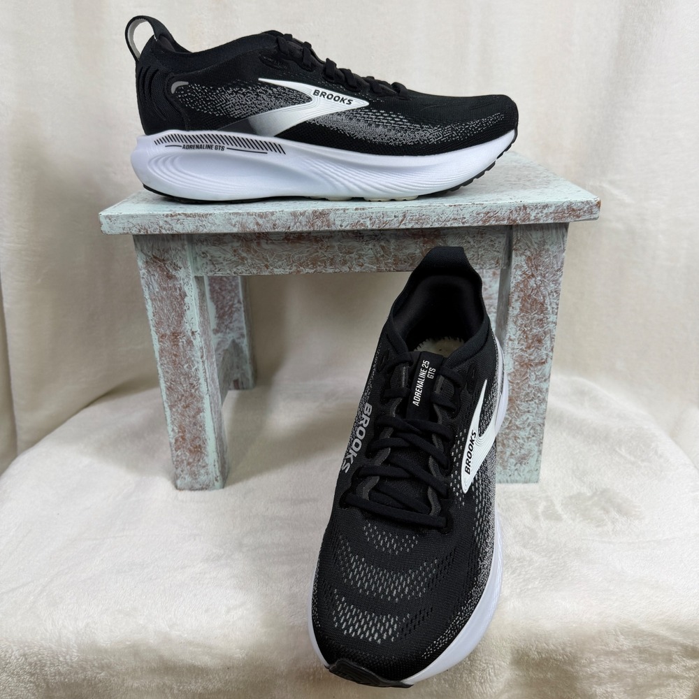 Brooks Adrenaline 25 GTS Womens Size 11 Wide D Black Running Shoes 1204431D090